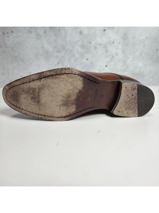 JWN Nordstrom Italian Leather Oxford Shoes Brown Lace-Up Size 8 Vero Cuoio Sole main image 4